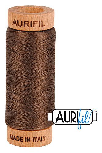 Aurifil Mako 80wt Cotton 274 m 300 yd. spool - 1140 Bark