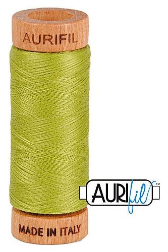 Aurifil Mako 80wt Cotton 274 m 300 yd. spool - 1147 Light Leaf Green