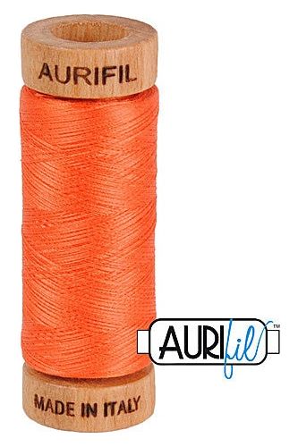 Aurifil Mako 80wt Cotton 274 m 300 yd. spool - 1154 Dusty Orange