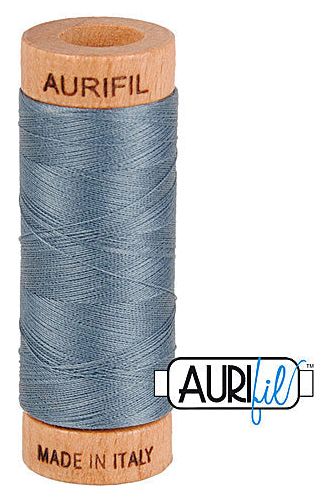 Aurifil Mako 80wt Cotton 274 m 300 yd. spool - 1246 Dark Grey