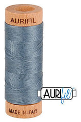 Aurifil Mako 80wt Cotton 274 m 300 yd. spool - 1246 Dark Grey