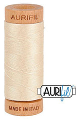 Aurifil Mako 80wt Cotton 274 m 300 yd. spool - 2310 Light Beige