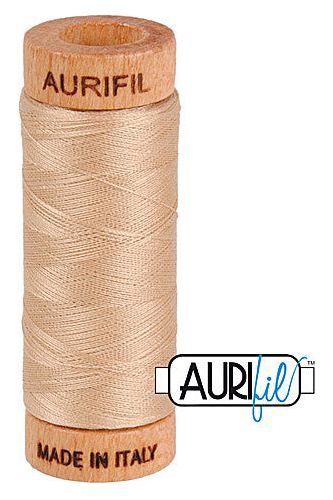 Aurifil Mako 80wt Cotton 274 m 300 yd. spool - 2314 Beige