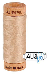 Aurifil Mako 80wt Cotton 274 m 300 yd. spool - 2314 Beige