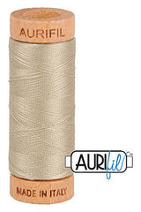 Aurifil Mako 80wt Cotton 274 m 300 yd. spool - 2324 Stone