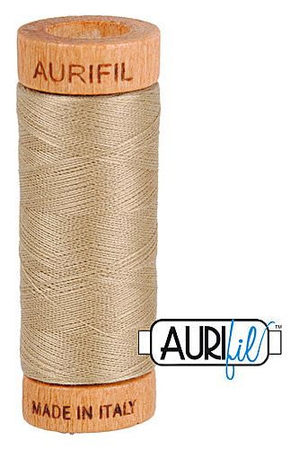 Aurifil Mako 80wt Cotton 274 m 300 yd. spool - 2325 Linen