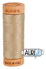 Aurifil Mako 80wt Cotton 274 m 300 yd. spool - 2325 Linen