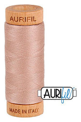 Aurifil Mako 80wt Cotton 274 m 300 yd. spool - 2375 Antique Blush