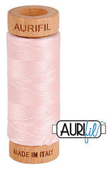 Aurifil Mako 80wt Cotton 274 m 300 yd. spool - 2410 Pale Pink