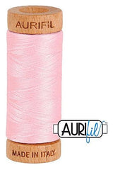 Aurifil Mako 80wt Cotton 274 m 300 yd. spool - 2423 Baby Pink