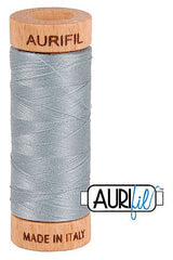 Aurifil Mako 80wt Cotton 274 m 300 yd. spool - 2610 Light Blue Grey