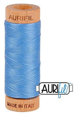Aurifil Mako 80wt Cotton 274 m 300 yd. spool - 2725 Light Wedgewood