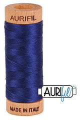 Aurifil Mako 80wt Cotton 274 m 300 yd. spool - 2745 Midnight