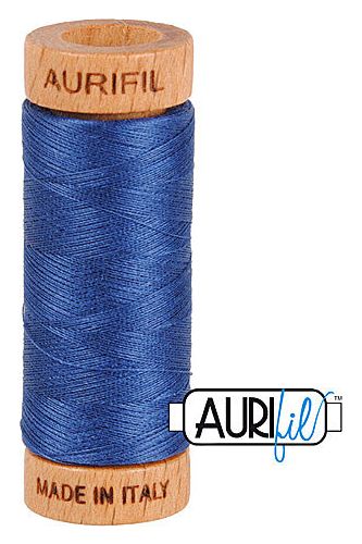 Aurifil Mako 80wt Cotton 274 m 300 yd. spool - 2775 Steel Blue
