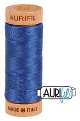 Aurifil Mako 80wt Cotton 274 m 300 yd. spool - 2775 Steel Blue