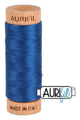 Aurifil Mako 80wt Cotton 274 m 300 yd. spool - 2783 Medium Delft Blue