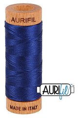 Aurifil Mako 80wt Cotton 274 m 300 yd. spool - 2784 Dark Navy