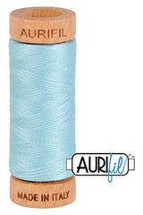 Aurifil Mako 80wt Cotton 274 m 300 yd. spool - 2805 Light Grey Turquoise