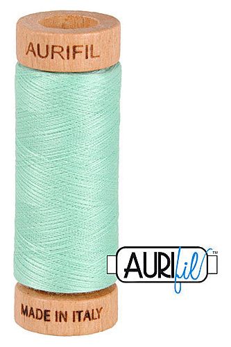 Aurifil Mako 80wt Cotton 274 m 300 yd. spool - 2835 Medium Mint