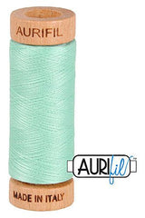 Aurifil Mako 80wt Cotton 274 m 300 yd. spool - 2835 Medium Mint