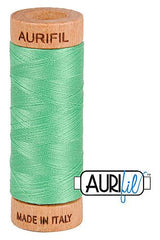 Aurifil Mako 80wt Cotton 274 m 300 yd. spool - 2860 Light Emerald