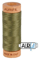 Aurifil Mako 80wt Cotton 274 m 300 yd. spool - 2905 Army Green