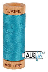 Aurifil Mako 80wt Cotton 274 m 300 yd. spool - 4182 Dark Turquoise
