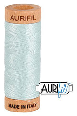 Aurifil Mako 80wt Cotton 274 m 300 yd. spool - 5007 Light Grey Blue