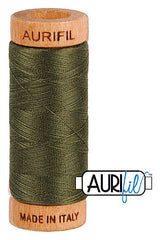 Aurifil Mako 80wt Cotton 274 m 300 yd. spool - 5012 Dark Green
