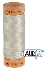 Aurifil Mako 80wt Cotton 274 m 300 yd. spool - 5021 Light Grey