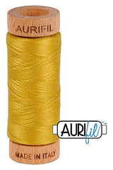Aurifil Mako 80wt Cotton 274 m 300 yd. spool - 5022 Mustard