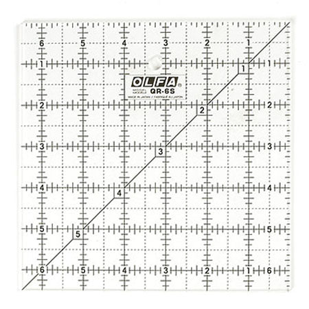 Frosted Square Ruler (6.5"x6.5"), Olfa