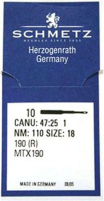 Regular Point 190 (R) MTx190 Schmetz Needles - 10/PKG