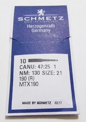 Regular Point 190 (R) MTx190 Schmetz Needles - 10/PKG