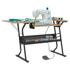 Eclipse Sewing Craft Table Black/Maple