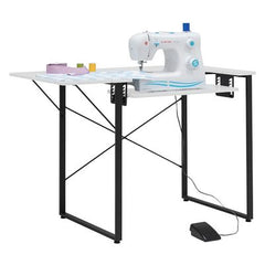 Dart Sewing Table with Folding Top Graphite/White