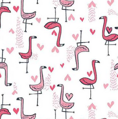 Dear Stella Fabrics - Love Flamingos* (Sold By 1/2 Meter)