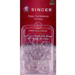 SINGER® Class 15J Bobbins Transparent - 10 Pack