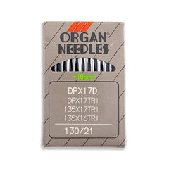 Organ Leather Point Straight Stitch Industrial Machine Needles - 135x16 TRI, DPx16D - 10/Pack