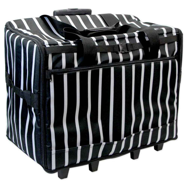 VIVACE Extra Large Sewing Machine Trolley - Black Stripes - 61 x 45 x 31cm