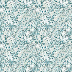 Whimsy- White and Teal Foliage