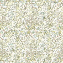 Whimsy - Tweets Cream Yardage
