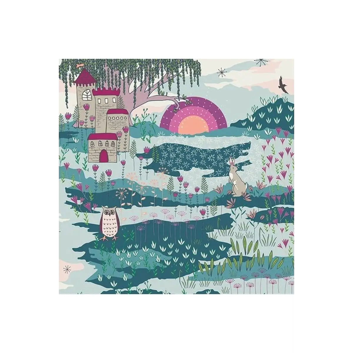 Fabric, Flower Child Enchanted Meadow