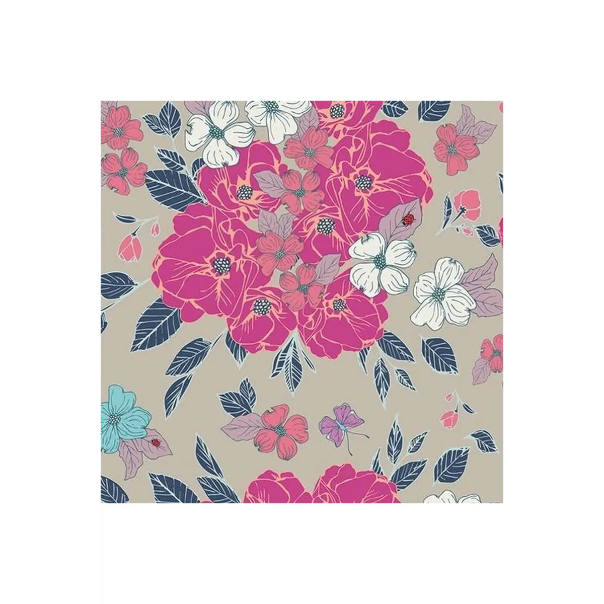 Fabric, Flower Child Flowery Chant Wild