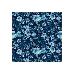 Midnight Sapphire Watercolour Large Floral