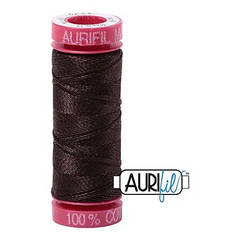 Aurifil Mako 12wt Cotton 50 m 54 yd. spool - 1130 Very Dark Bark