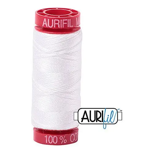 Aurifil Mako 12wt Cotton 50 m 54 yd. spool - 2021 Natural White