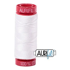 Aurifil Mako 12wt Cotton 50 m 54 yd. spool - 2021 Natural White