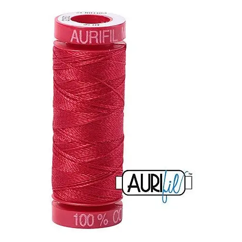 Aurifil Mako 12wt Cotton 50 m 54 yd. spool - 2250 Red