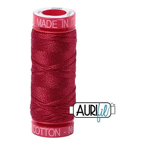 Aurifil Mako 12wt Cotton 50 m 54 yd. spool - 2260 Red Wine